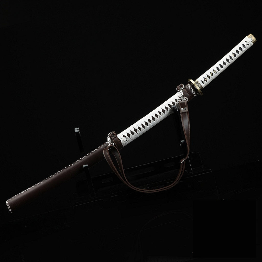 The Walking Dead Michonnes Katana, Zombie-Slayer-Katana mit Riemen, Cosplay-Katana – Anime-Schwert