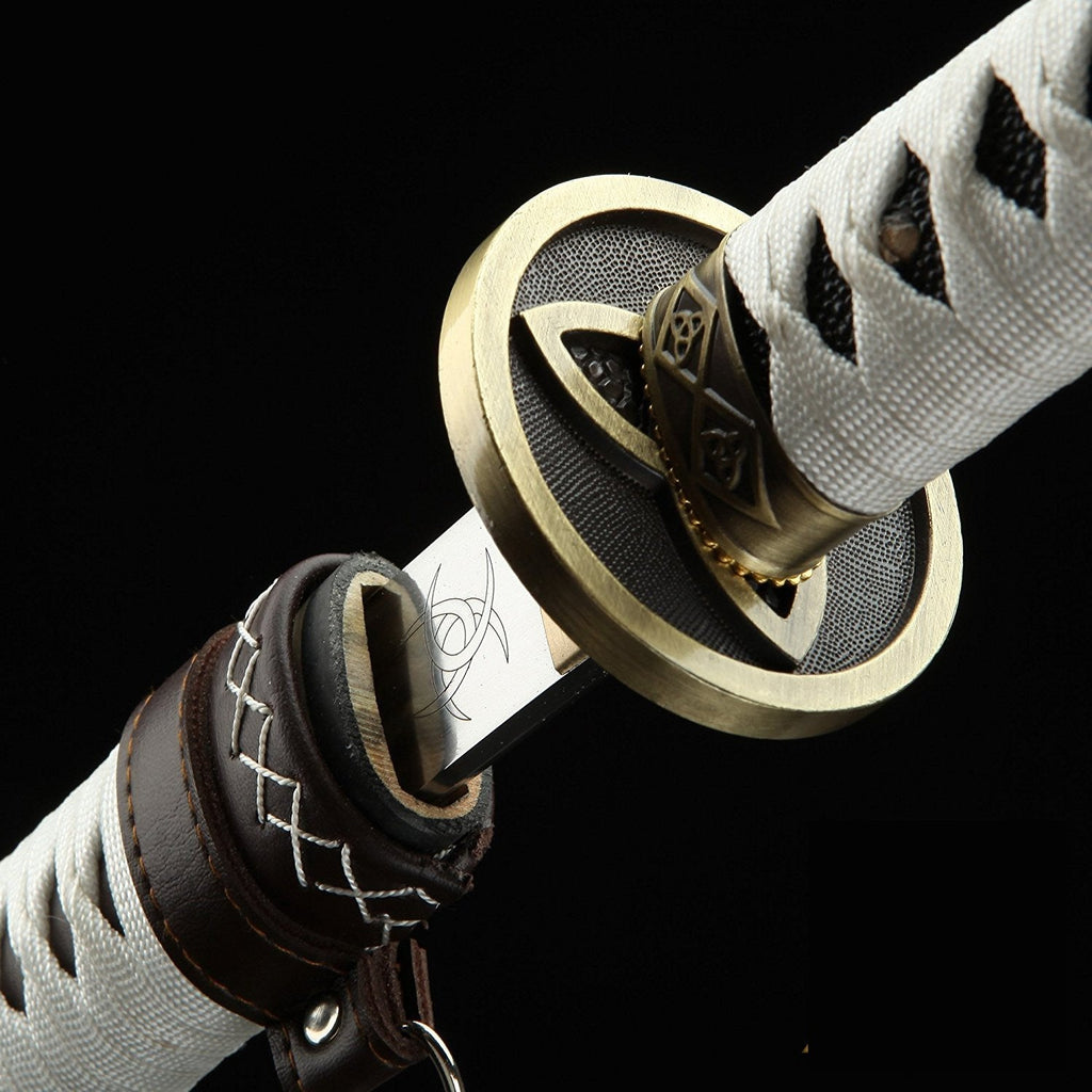 The Walking Dead Michonnes Katana, Zombie-Slayer-Katana mit Riemen, Cosplay-Katana – Anime-Schwert