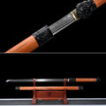 Handgefertigtes Ninja-Schwert, T10-Stahl, echte Hamon-Klinge, Full Tang, Redwood-Scheide – 104 cm, echtes Katana-Schwert