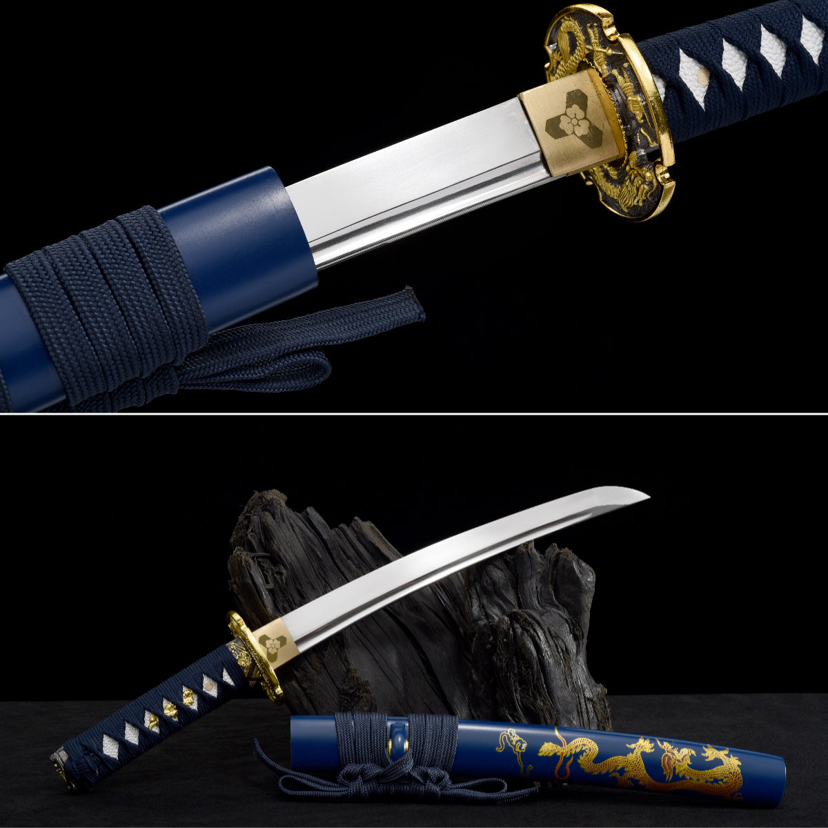 Handgefertigtes Full-Tang Tanto-Schwert, Klinge aus 1045er Kohlenstoffstahl mit Scheide – 53 cm, echtes Katana-Schwert