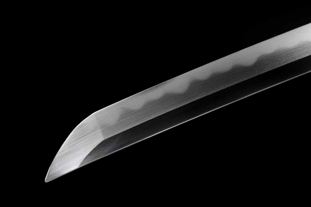 Exquisites Katana mit lehmgehärteter Klinge aus Tamahagane-Stahl, echtes Katana-Schwert