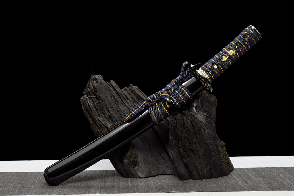 Handgefertigtes Full-Tang Tanto-Schwert, Klinge aus blauem Manganstahl, inklusive Scheide – 53 cm, echtes Katana-Schwert