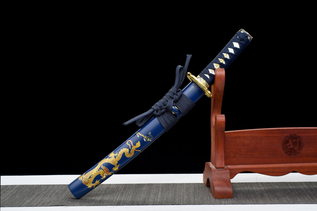 Handgefertigtes Full-Tang Tanto-Schwert, Klinge aus 1045er Kohlenstoffstahl mit Scheide – 53 cm, echtes Katana-Schwert