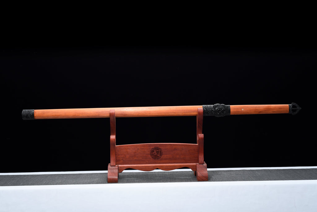 Handgefertigtes Ninja-Schwert, T10-Stahl, echte Hamon-Klinge, Full Tang, Redwood-Scheide – 104 cm, echtes Katana-Schwert