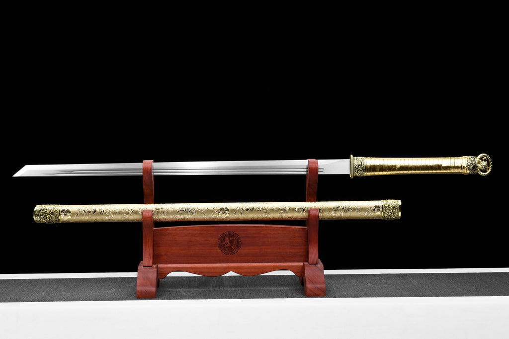 Handmade Ninjato Sword High manganese steel Full Tang gold Scabbard  - 41 in,Real katana sowrd