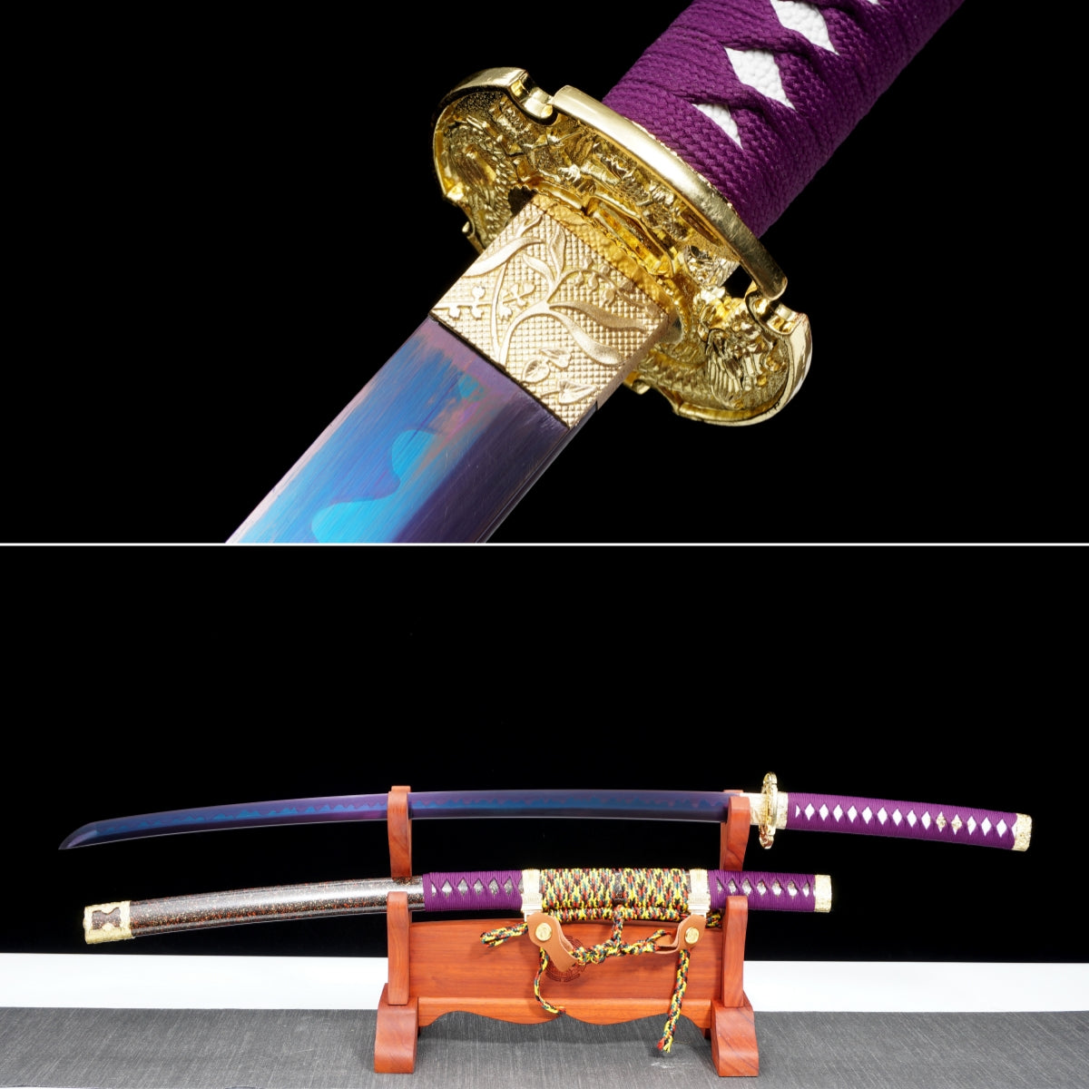 Handgefertigtes TACHI-SCHWERT mit Full-Tang-Klinge aus Manganstahl, 41 Zoll, echtes Katana-Schwert