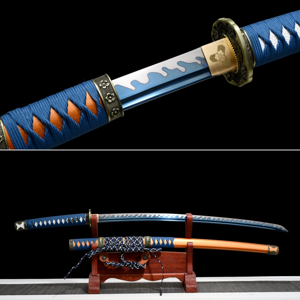 Handgefertigtes TACHI-Schwert mit Full-Tang-Klinge aus Manganstahl, 41 Zoll, echtes Katana-Schwert