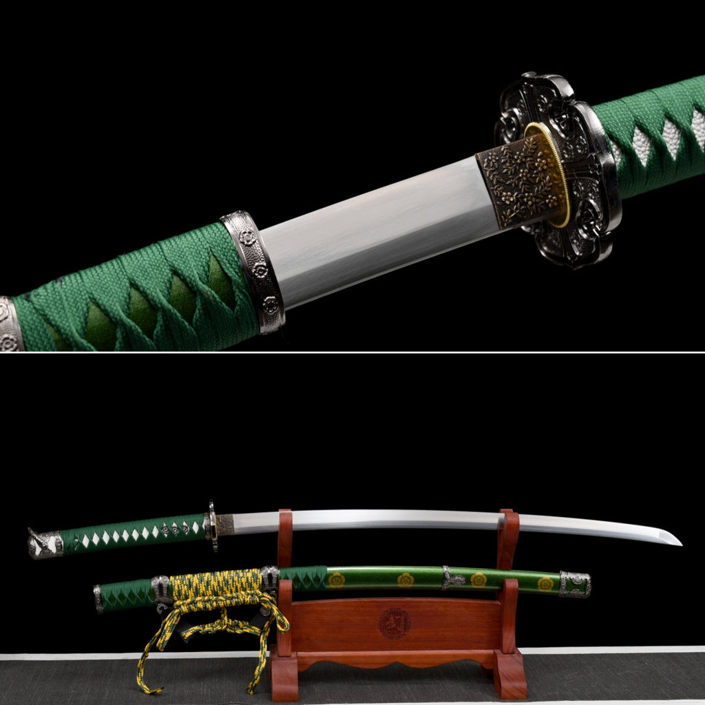 Handgefertigtes TACHI-SCHWERT mit Full-Tang-Klinge aus Federstahl, 41 Zoll, echtes Katana-Schwert