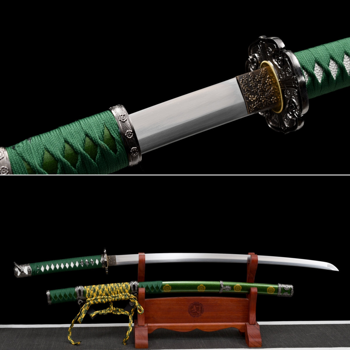 Handgefertigtes TACHI-SCHWERT mit Full-Tang-Klinge aus Federstahl, 41 Zoll, echtes Katana-Schwert