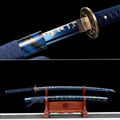 Handmade full tang Katana 1095 High-carbon steel blue Blade ,Real katana sowrd