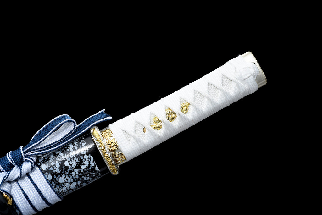 Handmade Full Tang Tanto Sword High manganese Blue steel Blade With scabbard - 21 in,Real katana sowrd