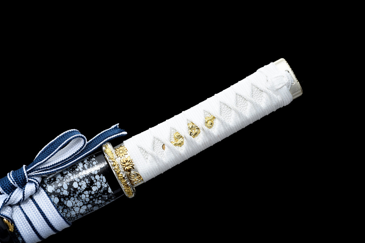Handmade Full Tang Tanto Sword High manganese Blue steel Blade With scabbard - 21 in,Real katana sowrd