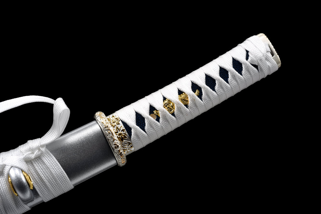 Handgefertigtes Full-Tang Tanto-Schwert, Klinge aus blauem Manganstahl, inklusive Scheide – 53 cm, echtes Katana-Schwert