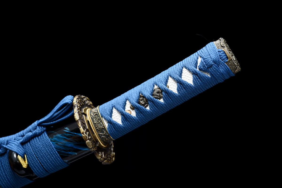Handgefertigtes Full-Tang Tanto-Schwert, Klinge aus 1045 Kohlenstoffstahl, mit Scheide, echtes Katana-Schwert