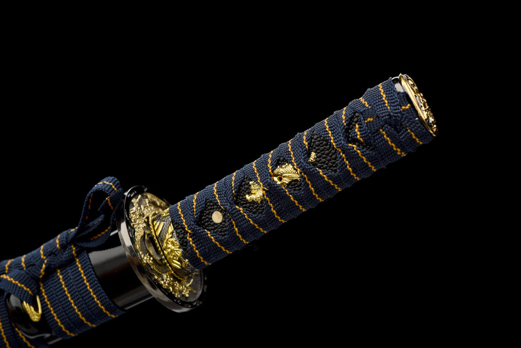 Handgefertigtes Full-Tang Tanto-Schwert, Klinge aus blauem Manganstahl, inklusive Scheide – 53 cm, echtes Katana-Schwert