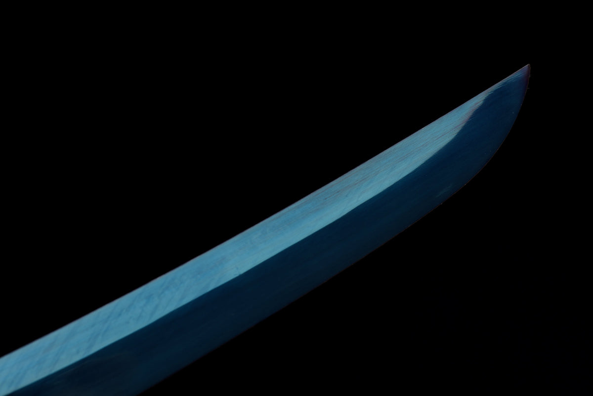 Handgefertigtes Full-Tang Tanto-Schwert, Klinge aus blauem Manganstahl, inklusive Scheide – 53 cm, echtes Katana-Schwert
