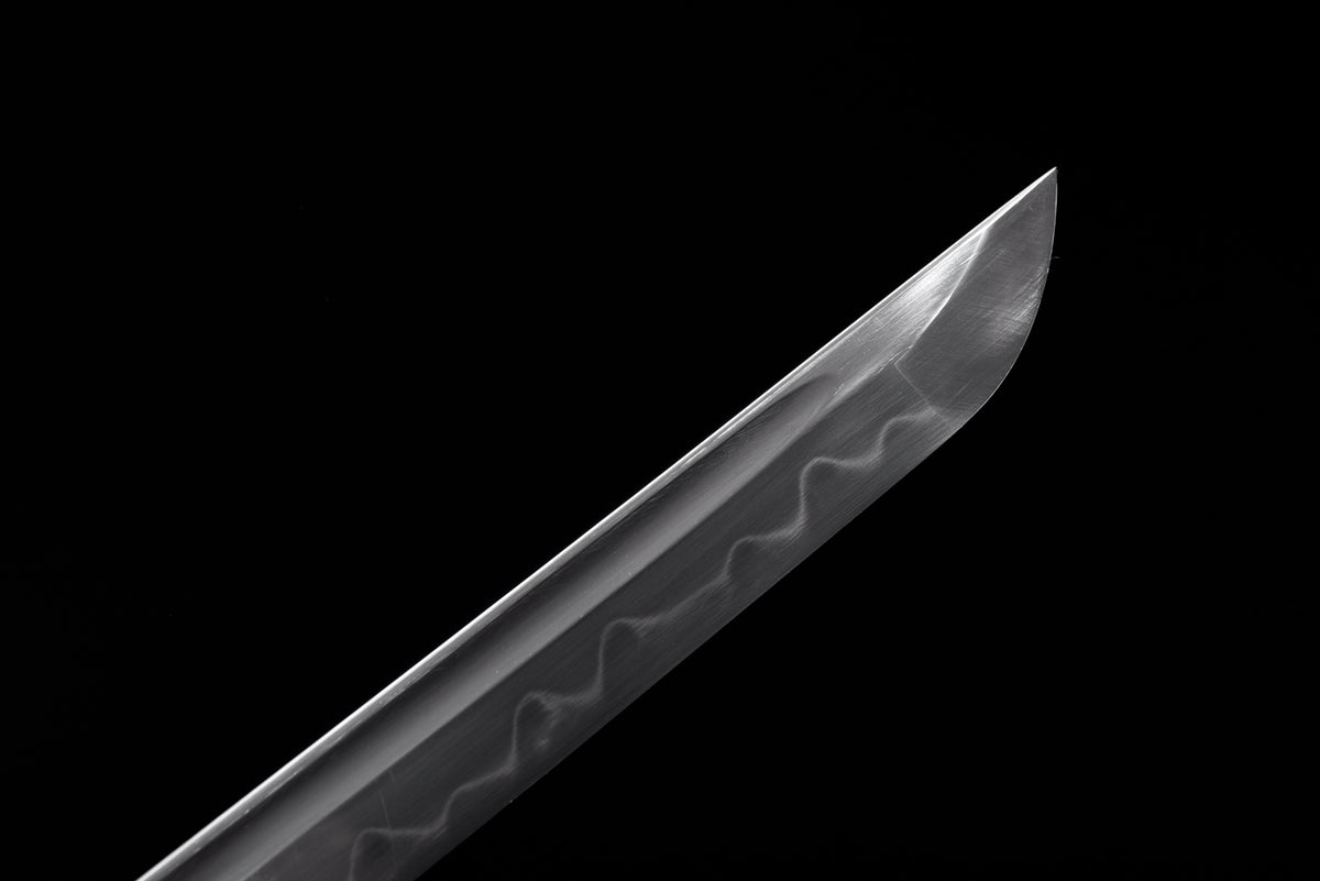 Handgefertigtes Ninja-Schwert, T10-Stahl, echte Hamon-Klinge, Full Tang, goldene Scheide – 104 cm