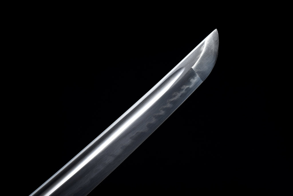 Handmade Full Tang Wakizashi Sword T10 Carbon Steel Clay Tempered Blade Black printed scabbard - 31 in,Real katana sowrd