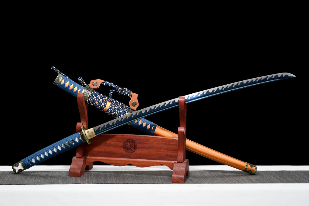 Handgefertigtes TACHI-Schwert mit Full-Tang-Klinge aus Manganstahl, 41 Zoll, echtes Katana-Schwert