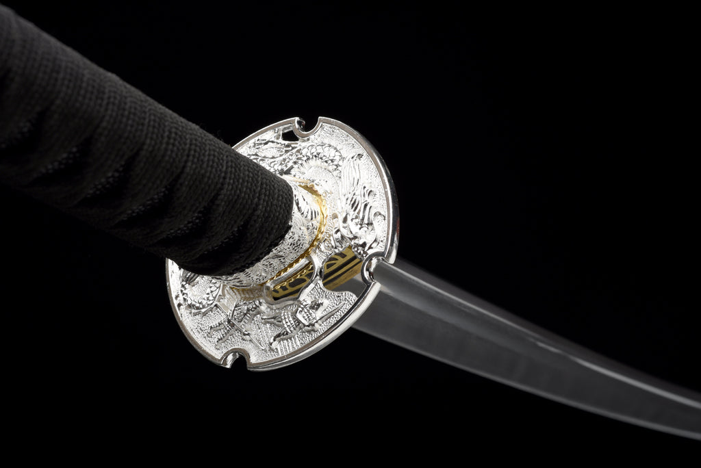 Handgefertigtes Full-Tang-Damaststahl-Schwert, TACHI-SCHWERT, 41 Zoll, echtes Katana-Schwert