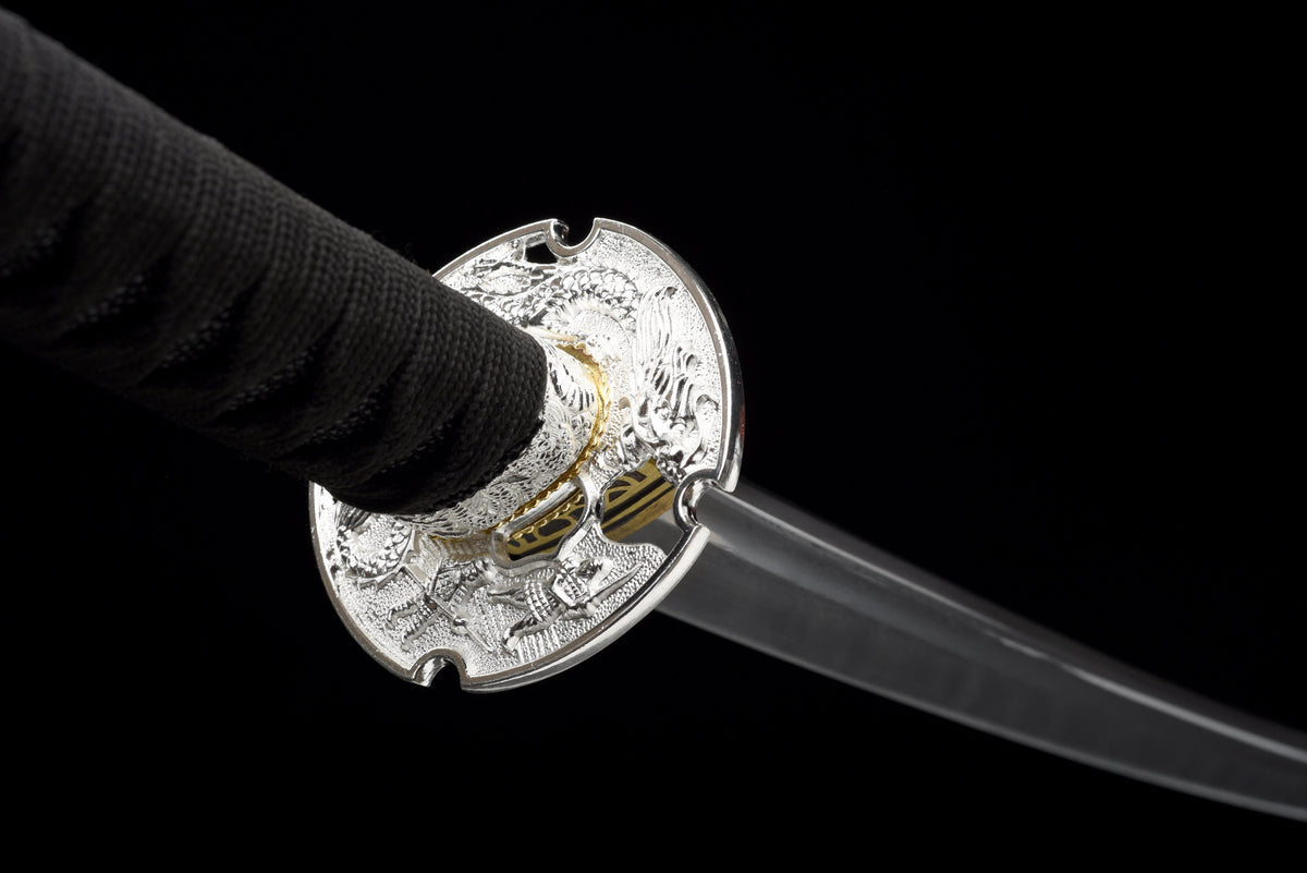 Handgefertigtes Full-Tang-Damaststahl-Schwert, TACHI-SCHWERT, 41 Zoll, echtes Katana-Schwert