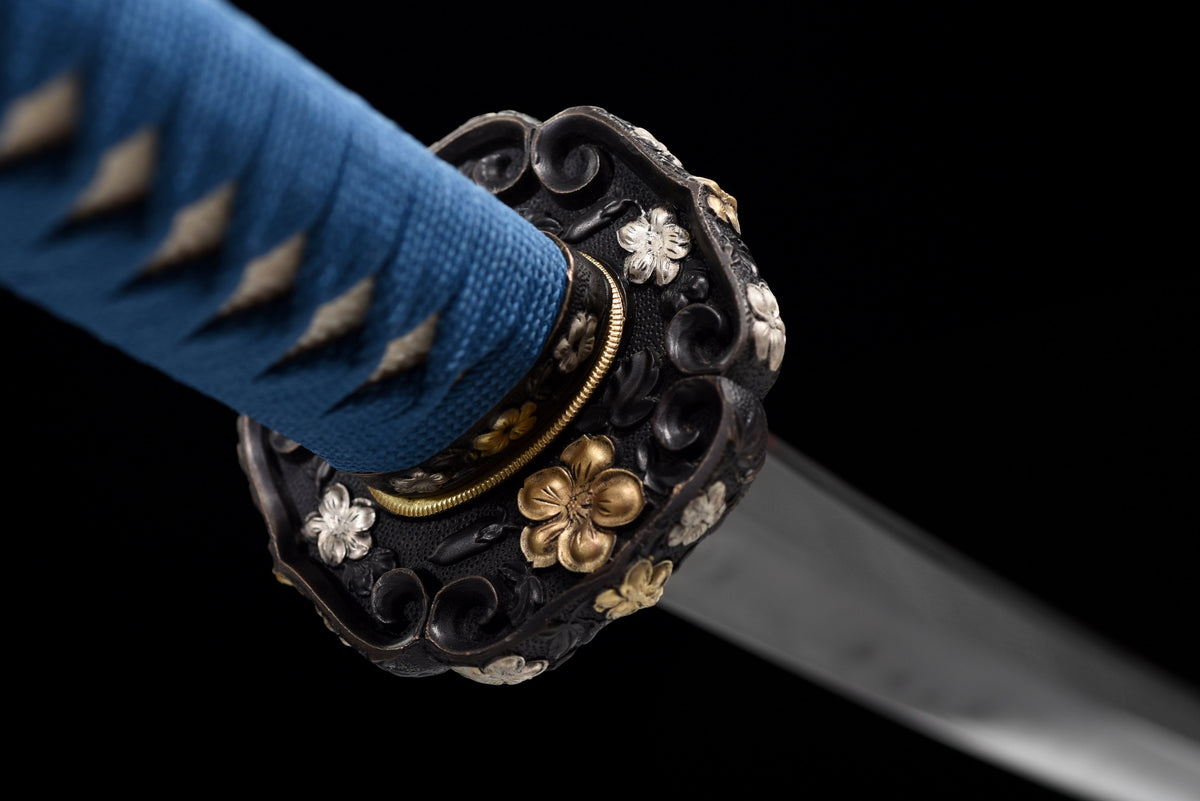 Handgefertigtes Full-Tang-Damaststahl-Schwert mit echtem Hamon, TACHI-SCHWERTER, 41 Zoll, echtes Katana-Schwert