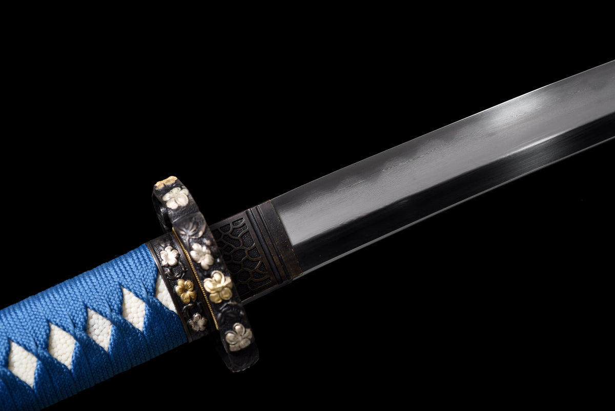 Handgefertigtes Full-Tang-Damaststahl-Schwert mit echtem Hamon, TACHI-SCHWERTER, 41 Zoll, echtes Katana-Schwert