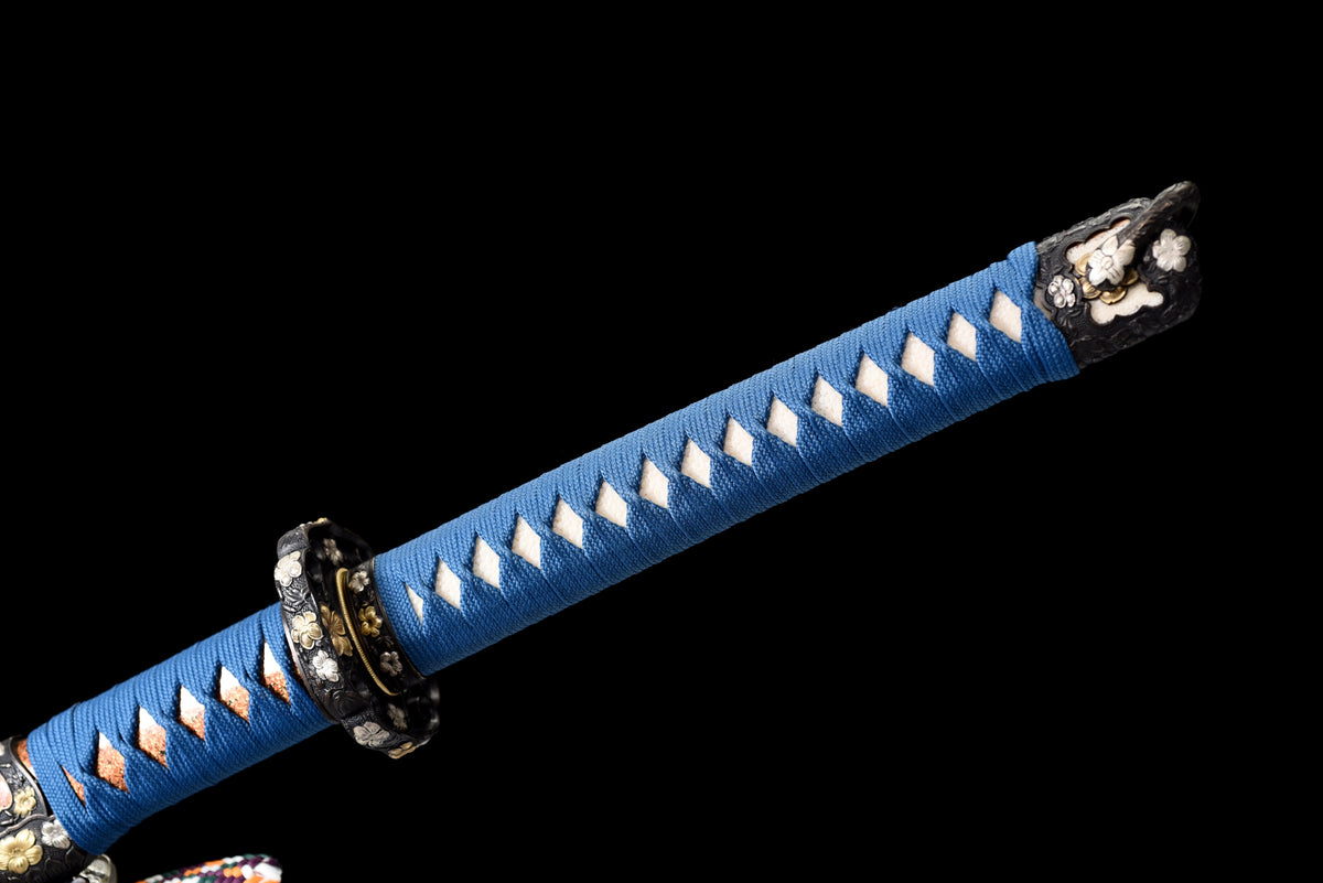 Handgefertigtes Full-Tang-Damaststahl-Schwert mit echtem Hamon, TACHI-SCHWERTER, 41 Zoll, echtes Katana-Schwert