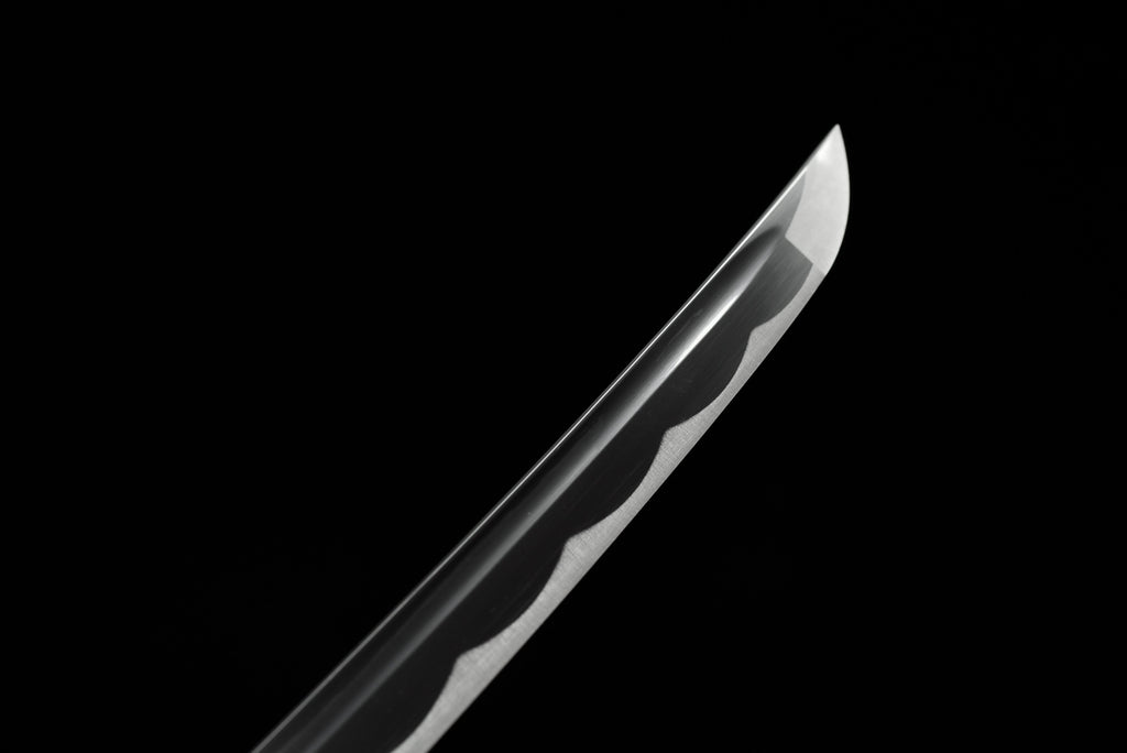 Handgefertigtes Full-Tang-Katana aus 1045er Kohlenstoffstahl, blaue Schwertscheide, echtes Katana-Schwert