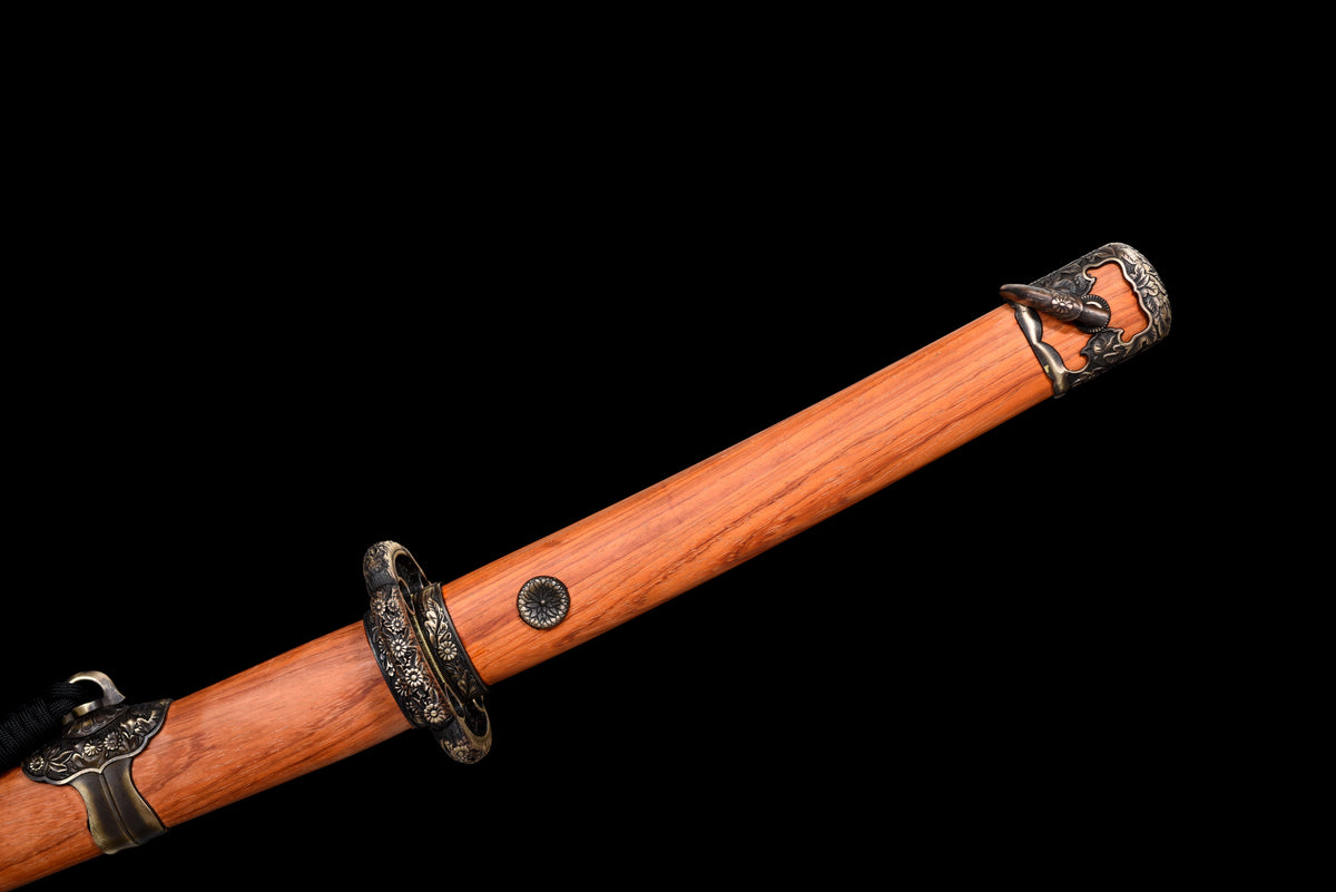 Handmade Full Tang T10 Carbon Steel Full Tang Blade with Real Hamon TACHI SWORDS  41 inches,Real katana sowrd