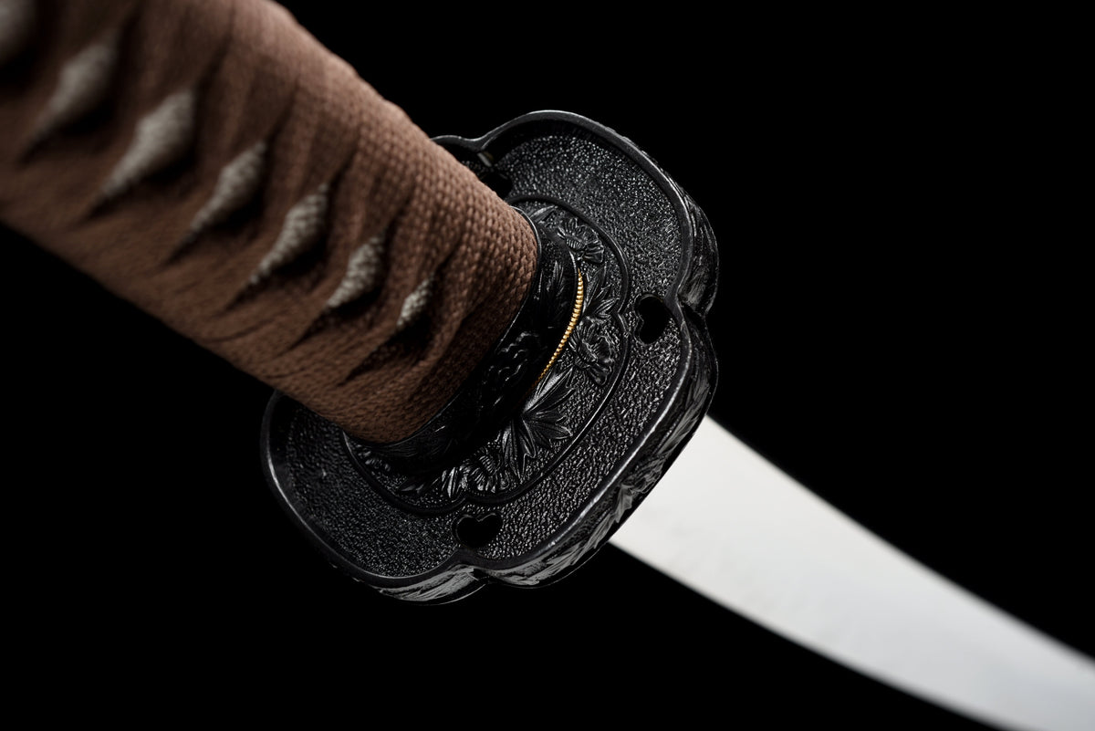 Handgefertigtes Tachi-Schwert, Full Tang, T10-Stahl mit echtem Hamon, echtes Katana-Schwert