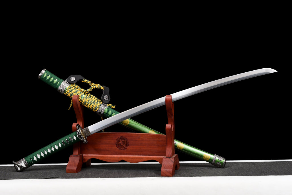 Handgefertigtes TACHI-SCHWERT mit Full-Tang-Klinge aus Federstahl, 41 Zoll, echtes Katana-Schwert