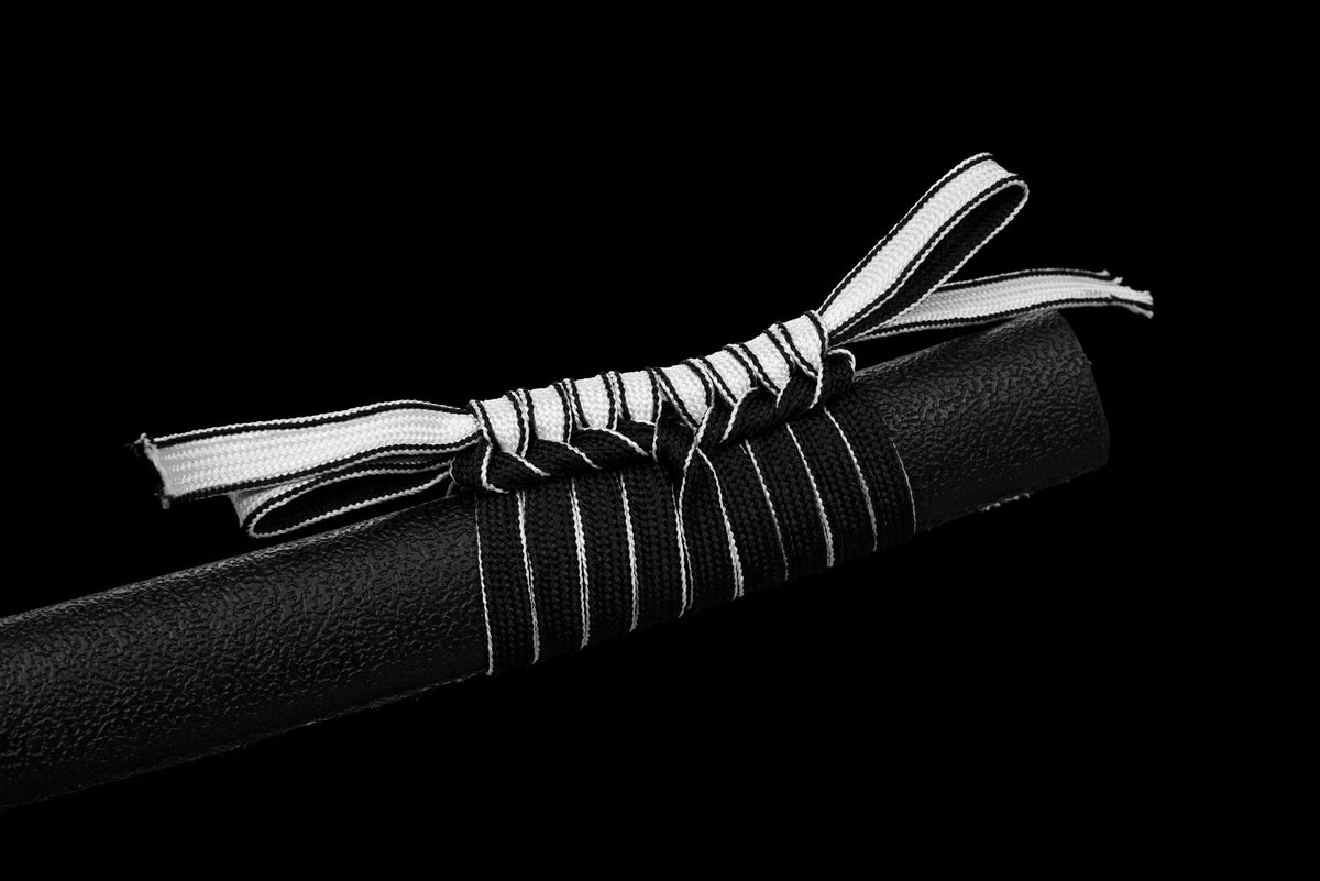 Handgefertigtes Full-Tang-Katana, 1095 Kohlenstoffstahl, rote Klinge, schwarze Scheide, echtes Katana-Schwert