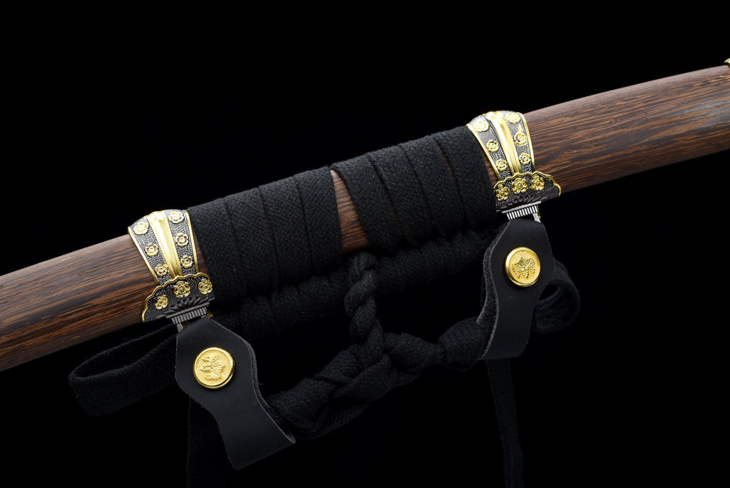 Handgefertigtes Tachi-Schwert mit Full-Tang-Klinge aus Manganstahl, echtes Katana-Schwert