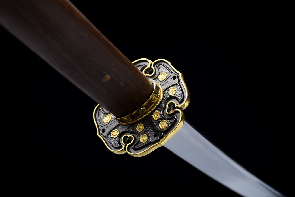 Handgefertigtes Tachi-Schwert mit Full-Tang-Klinge aus Manganstahl, echtes Katana-Schwert