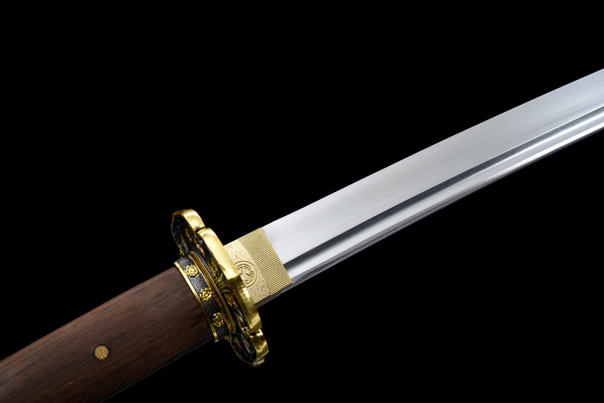 Handgefertigtes Tachi-Schwert mit Full-Tang-Klinge aus Manganstahl, echtes Katana-Schwert