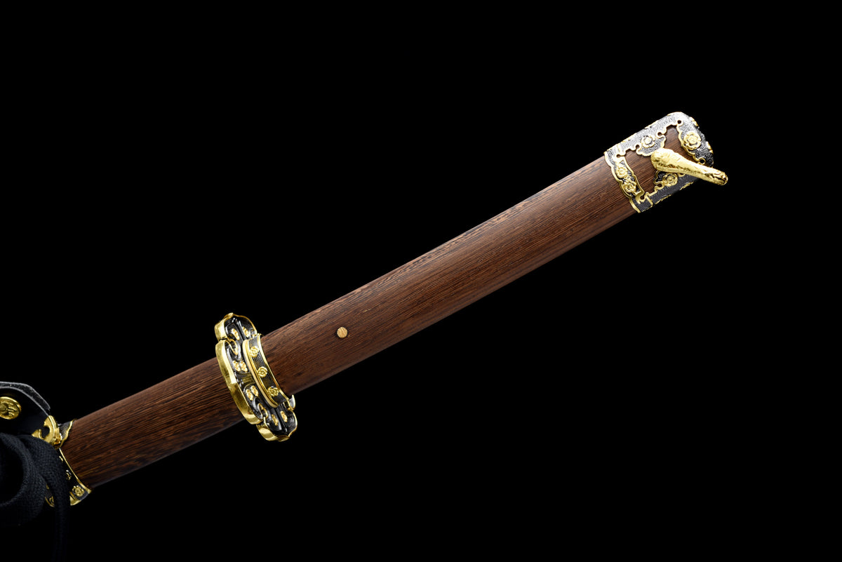 Handgefertigtes Tachi-Schwert mit Full-Tang-Klinge aus Manganstahl, echtes Katana-Schwert