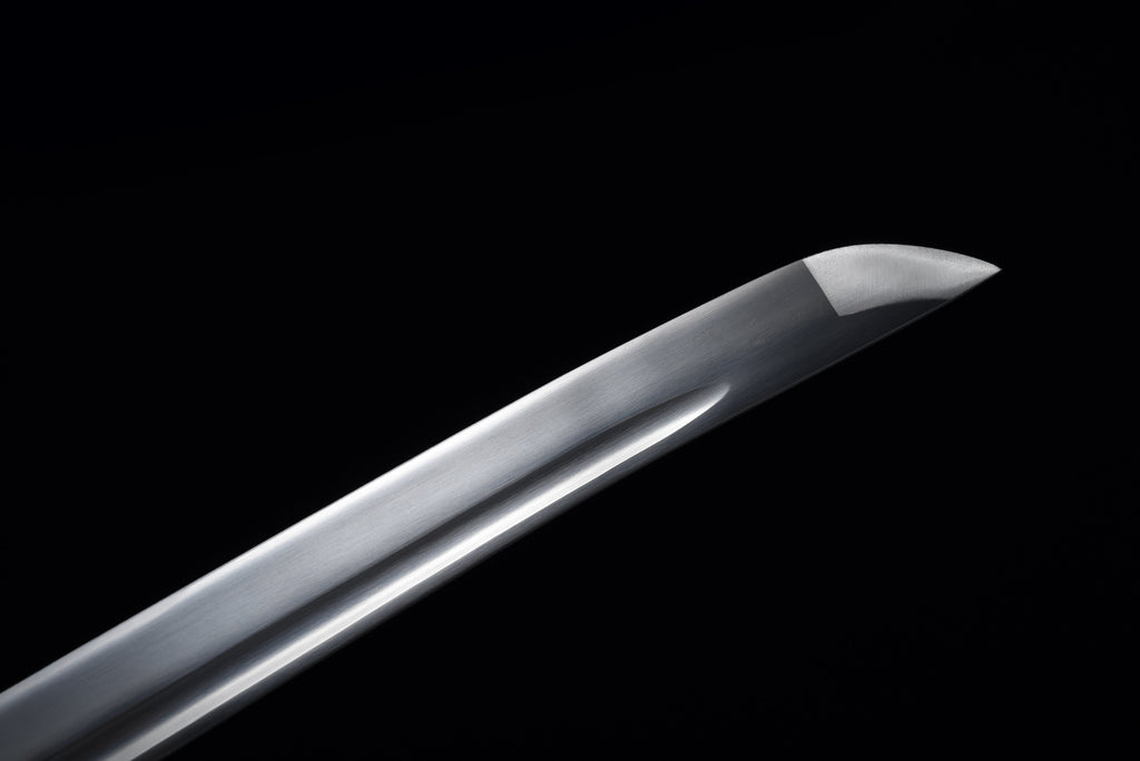 Handgefertigtes Full-Tang-Katana, 1045er Kohlenstoffstahl, weiße Schwertscheide, echtes Katana-Schwert