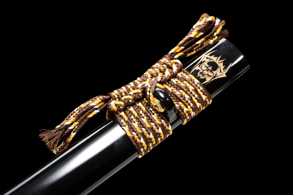 Handgefertigtes Full-Tang-Katana, 1095 Kohlenstoffstahl, ROTE Klinge, echtes Katana-Schwert