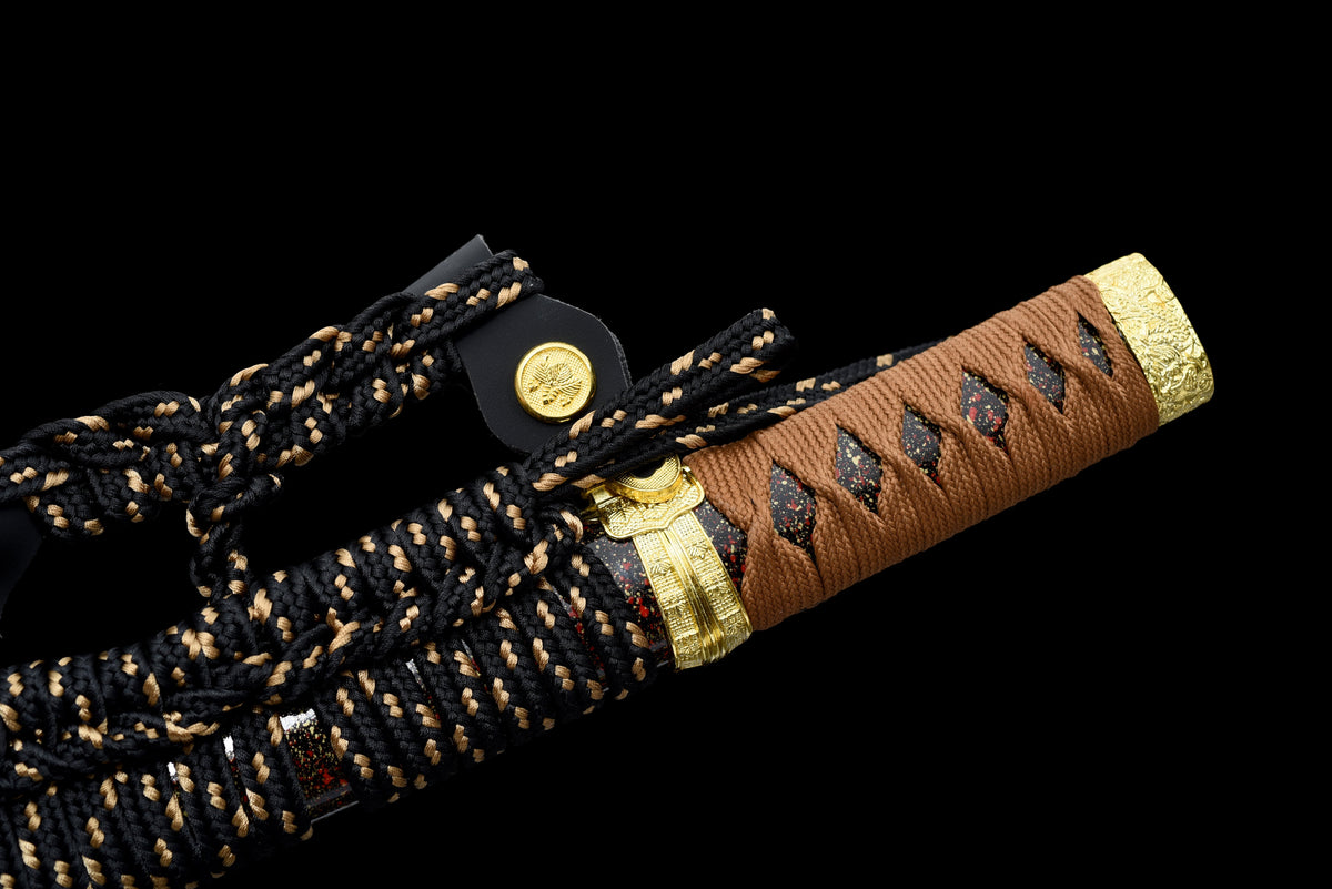 Handgefertigtes Tachi-Schwert mit Full-Tang-Klinge aus Manganstahl, 41 Zoll, echtes Katana-Schwert