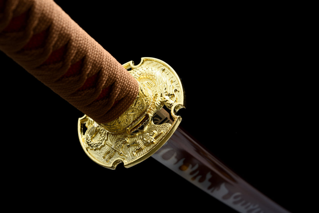 Handgefertigtes Tachi-Schwert mit Full-Tang-Klinge aus Manganstahl, 41 Zoll, echtes Katana-Schwert