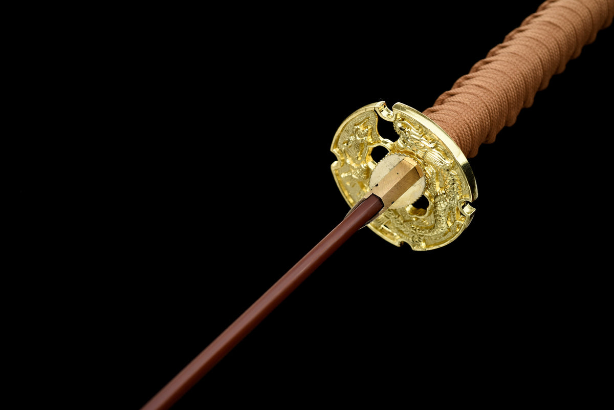 Handgefertigtes Tachi-Schwert mit Full-Tang-Klinge aus Manganstahl, 41 Zoll, echtes Katana-Schwert