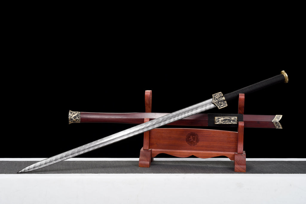 Chinesische Schwerter, Han-Schwert (汉剑), Damast-Stil, gedrehtes Muster