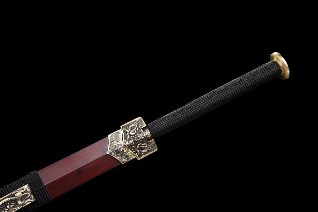 Chinesische Schwerter, Han-Schwert (汉剑), Damast-Stil, gedrehtes Muster