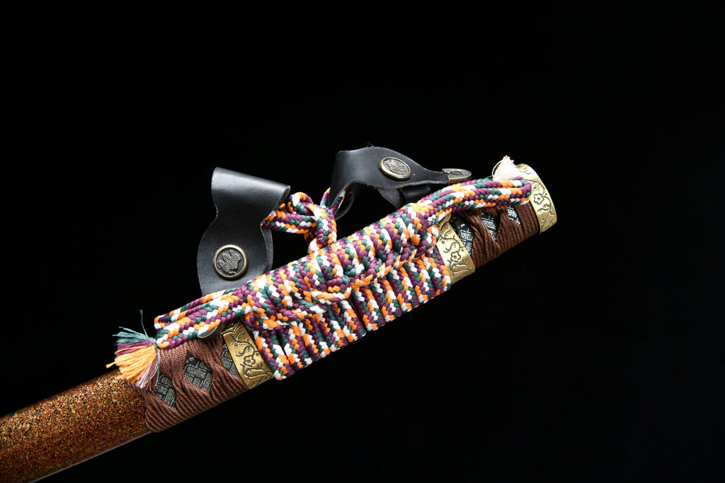Handgefertigtes, 104 cm langes, dreiteiliges Tachi-Samuraischwert aus geschmiedetem Stahl – Oda Nobunaga Tachi (Deluxe Edition)
