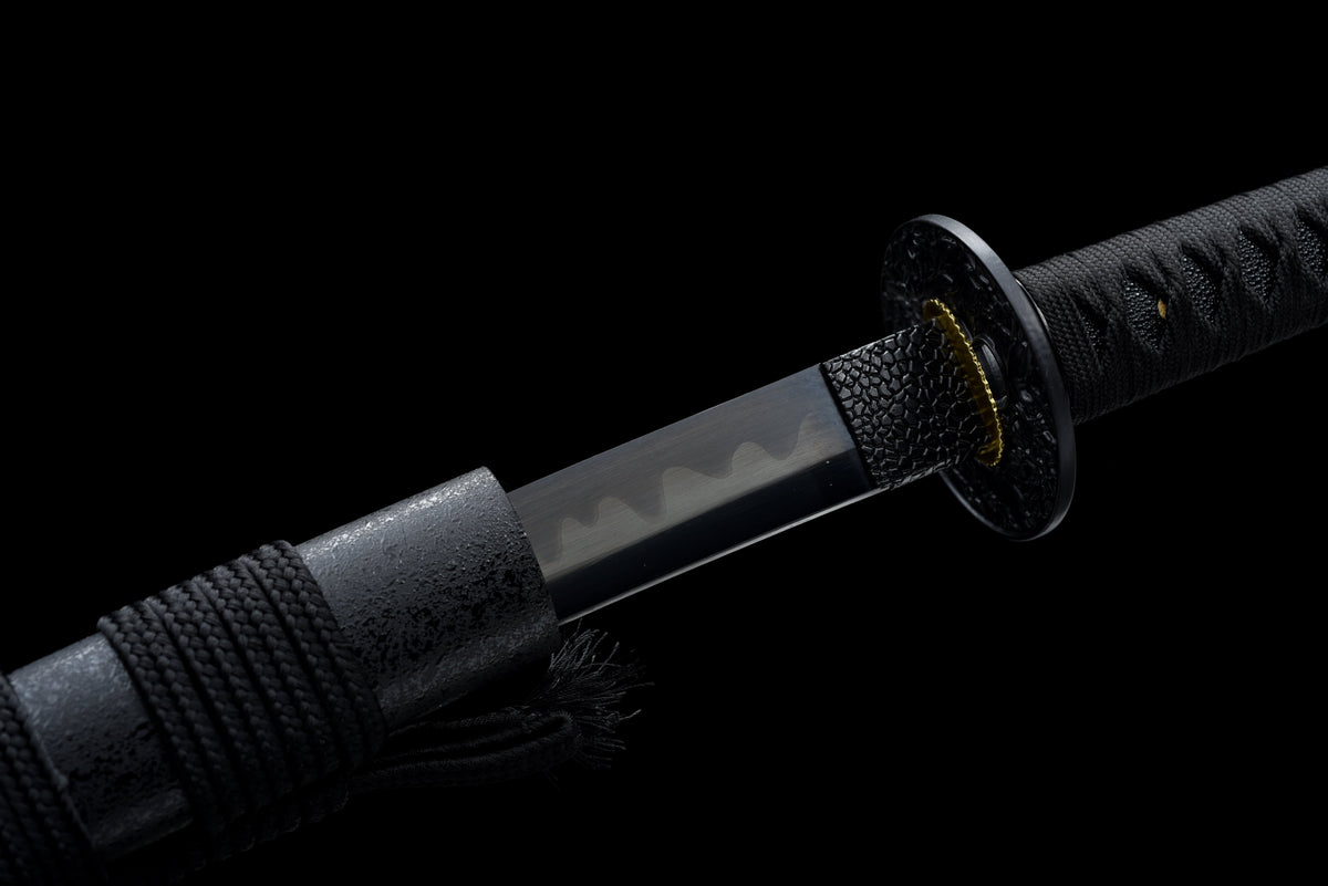 Handmade Full Tang Katana 1095 High carbon steel Black Blade ,Real katana sowrd