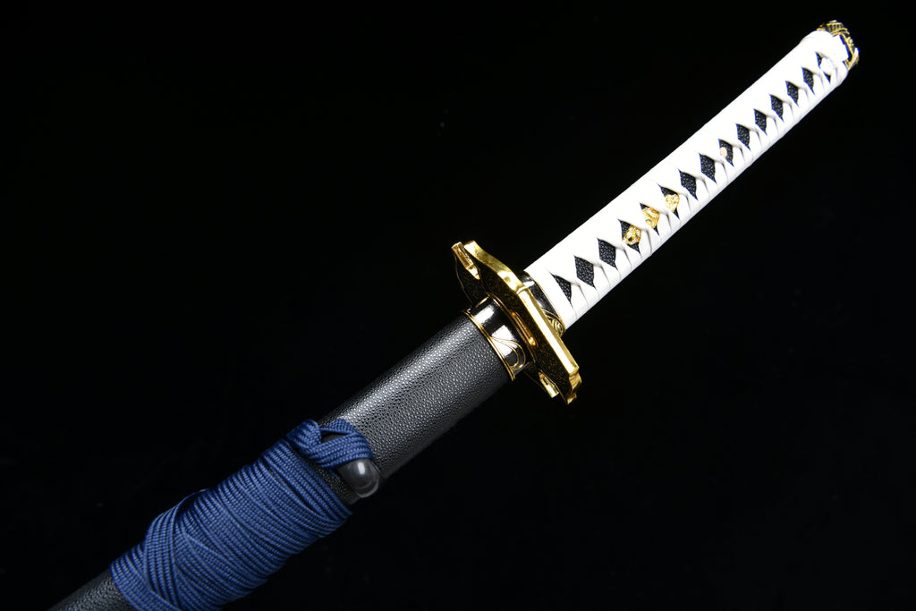 Handgefertigtes Anime-Spiel-Merchandise, 104 cm langes Samurai-Schwert mit gebrannter T10-Stahlklinge – Devil May Cry 5 Yamato Dämonenschwert (Polierte graue Edition)