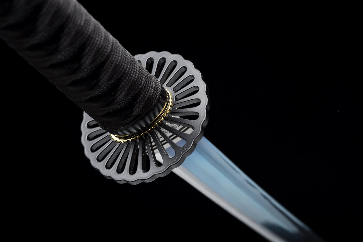 Full-Tang Katana, 1045er Karbonstahl, blaue Klinge, echtes Katana-Schwert
