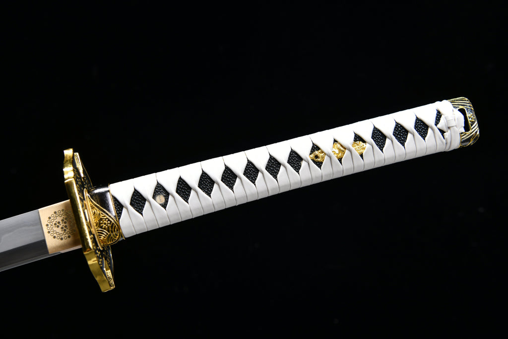 Handgefertigtes Anime-Spiel-Merchandise, 104 cm langes Samurai-Schwert mit gebrannter T10-Stahlklinge – Devil May Cry 5 Yamato Dämonenschwert (Polierte graue Edition)
