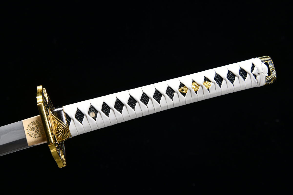 Handgefertigtes Anime-Spiel-Merchandise, 104 cm langes Samurai-Schwert mit gebrannter T10-Stahlklinge – Devil May Cry 5 Yamato Dämonenschwert (Polierte graue Edition)